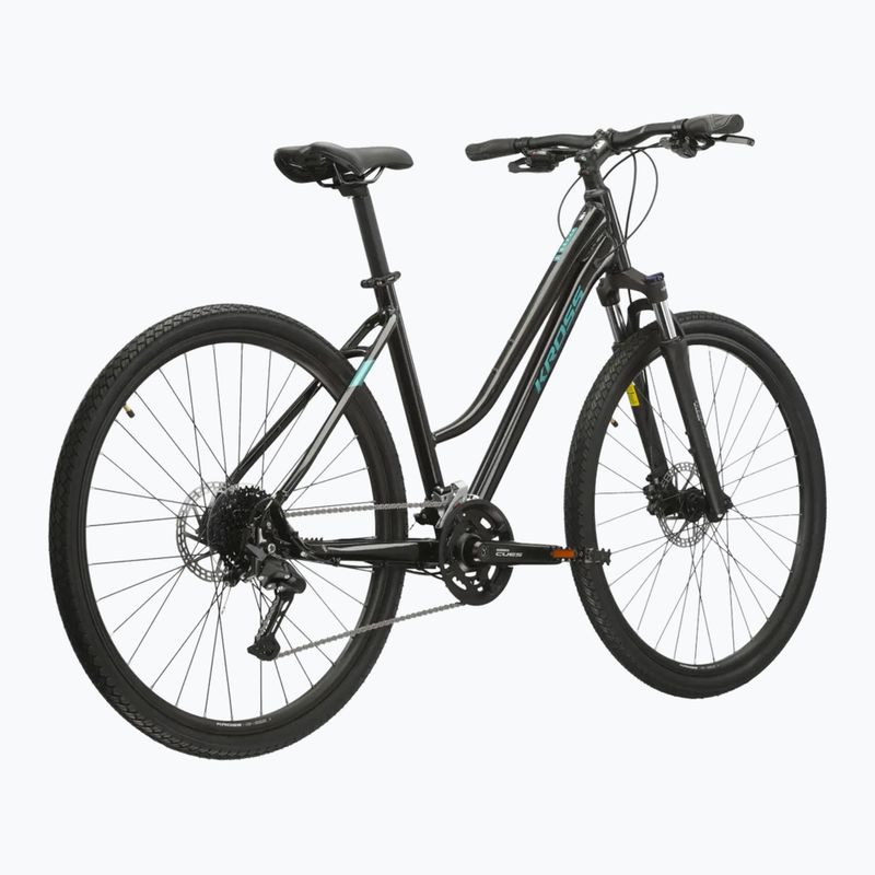 Crossbike Damen KROSS Evado 5.0 W Schwarz/Türkis/Glanz 3