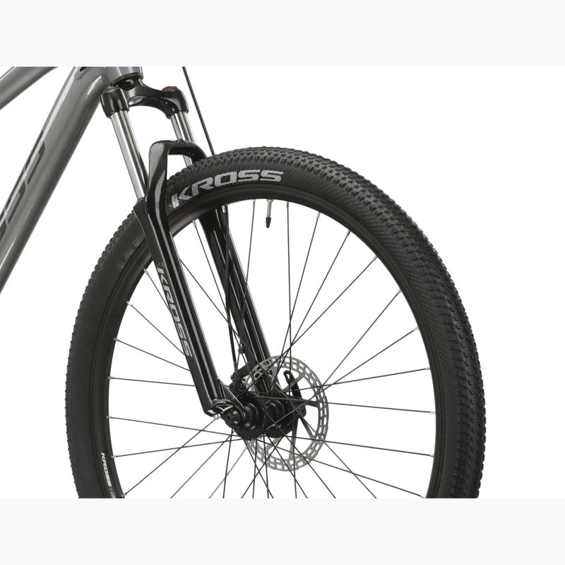 Mountainbike KROSS Hexagon 3.0 27,5" 2024 Grau/Dunkelblau/Glanz 5