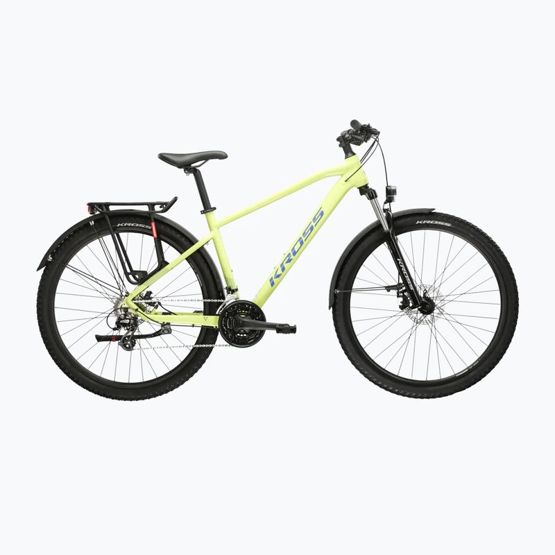 Mountainbike KROSS Hexagon 2.0 EQ 29" Limonengrün/Blau/Glanz
