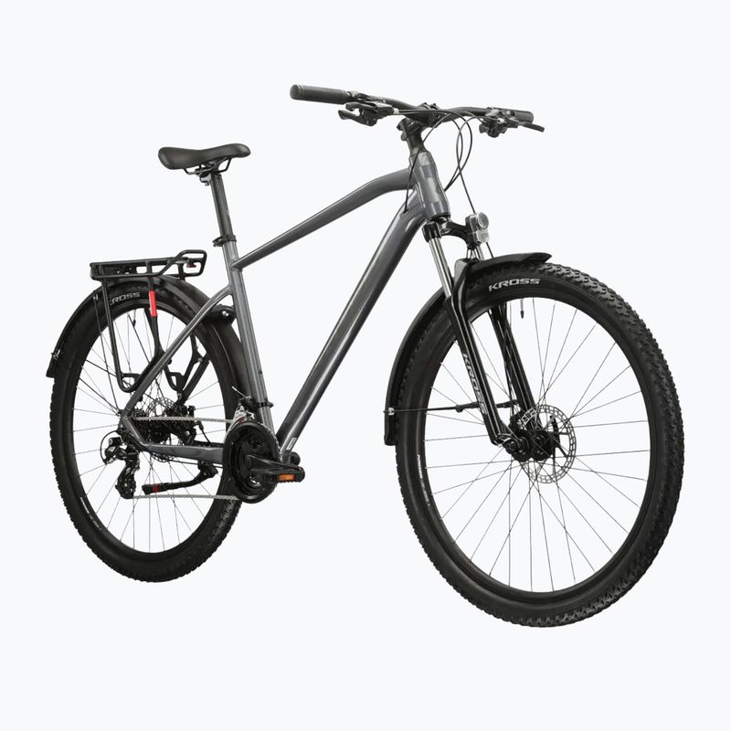 Mountainbike KROSS Hexagon 2.0 EQ 27,5" Grau/Dunkelgrau/Glanz 2
