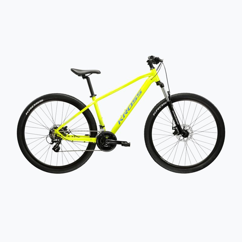 Mountainbike KROSS Hexagon 2.0 29" 2025 Limonengrün/Blau/Glanz