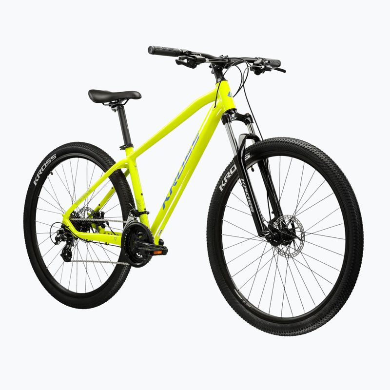 Mountainbike KROSS Hexagon 2.0 29" 2025 Limonengrün/Blau/Glanz 2