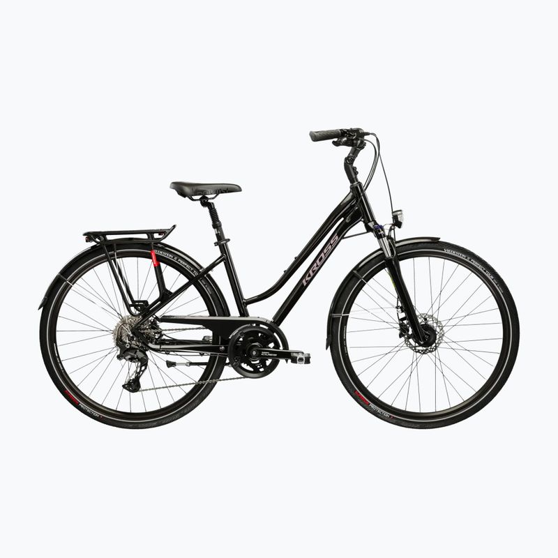 Damen-Trekkingrad KROSS Trans 7.0 In black/pink/gloss
