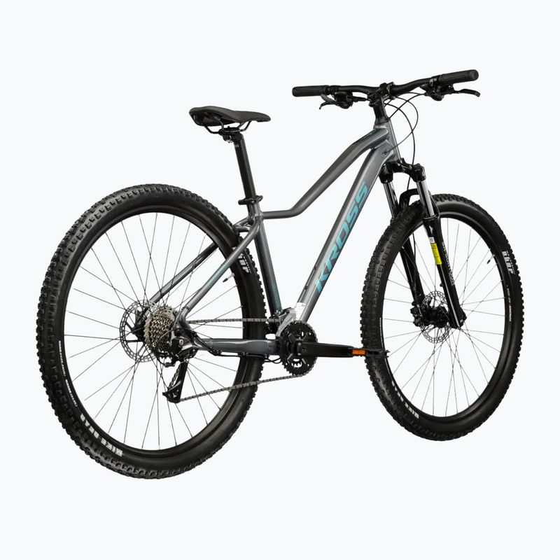 Mountainbike Damen KROSS Lea 4.0 W 27.5 Grau/Türkis/Glanz 3