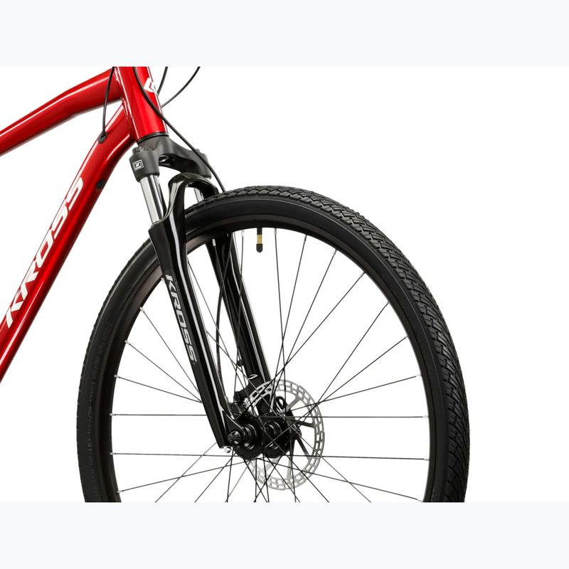 Crossbike KROSS Evado 4.0 Bordeauxrot/Weiß/Glanz 5