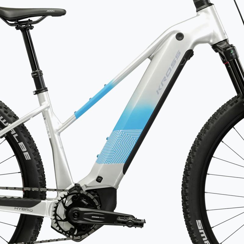 Damen E-Bike KROSS Influx Hyb 5.0 W 29 cells 800 Wh silver/blue/gloss 11