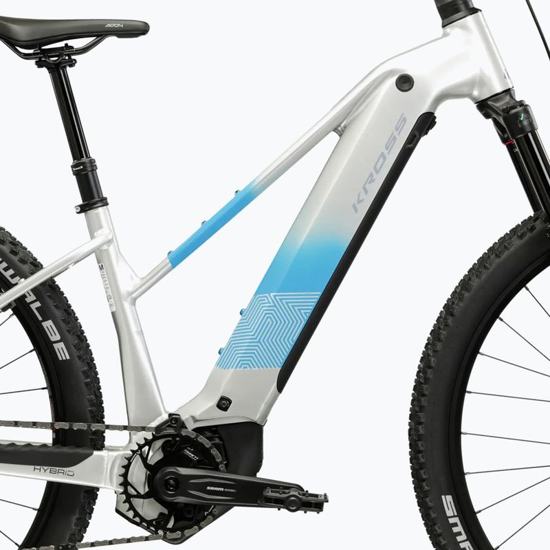 Damen E-Bike KROSS Influx Hyb 5.0 W 27.5 el. 800 Wh silver/blue/gloss 11