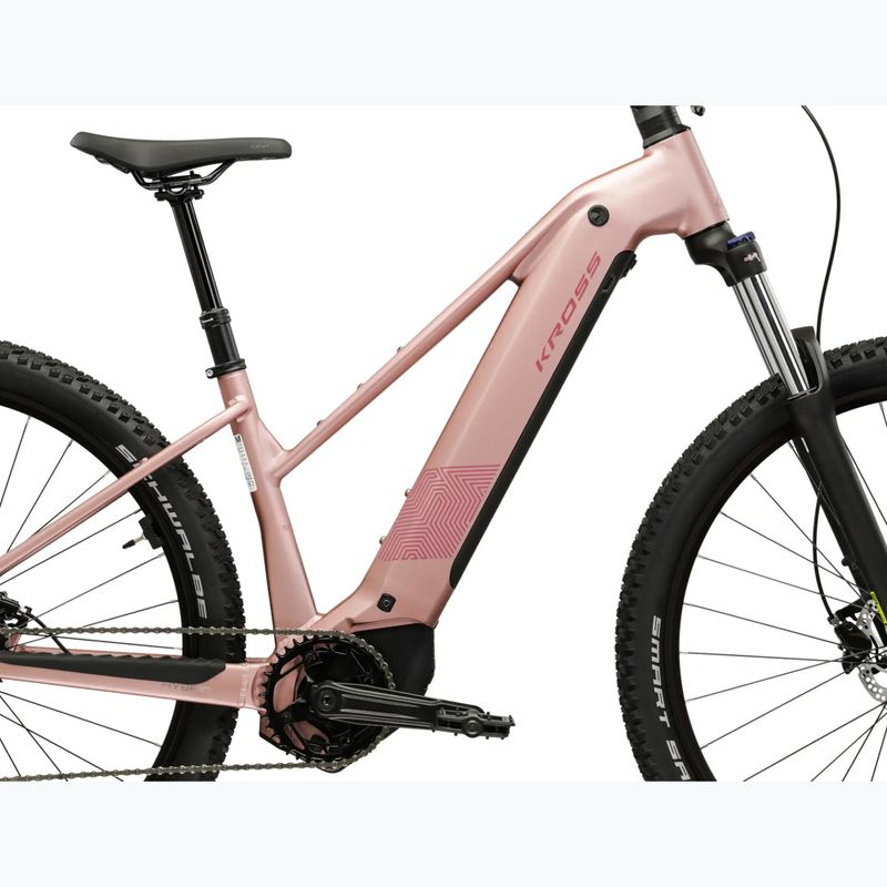 Damen E-Bike KROSS Influx Hyb 3.0 27,5 el. 800 Wh pink/burgundy/matte 12