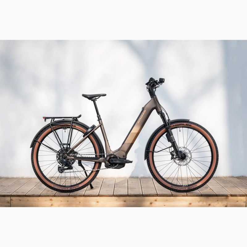 Elektrofahrrad KROSS Influx Suv Hybrid 6.0 29 el. 800 Wh gray/gold/matte 16