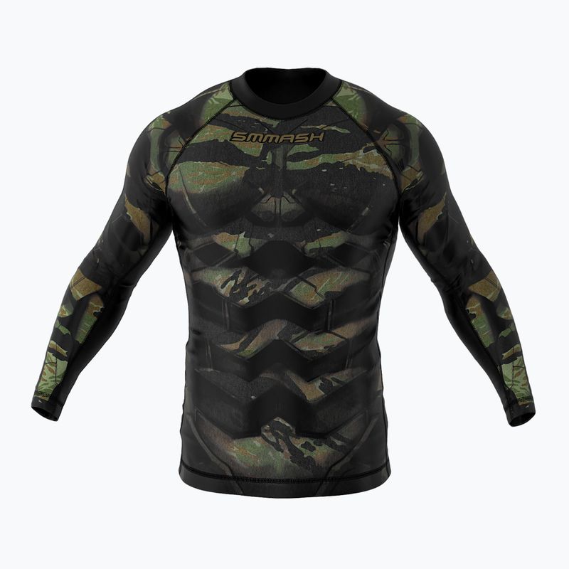 Rashguard longsleeve SMMASH Tiger Armour schwarz-grün RSO3