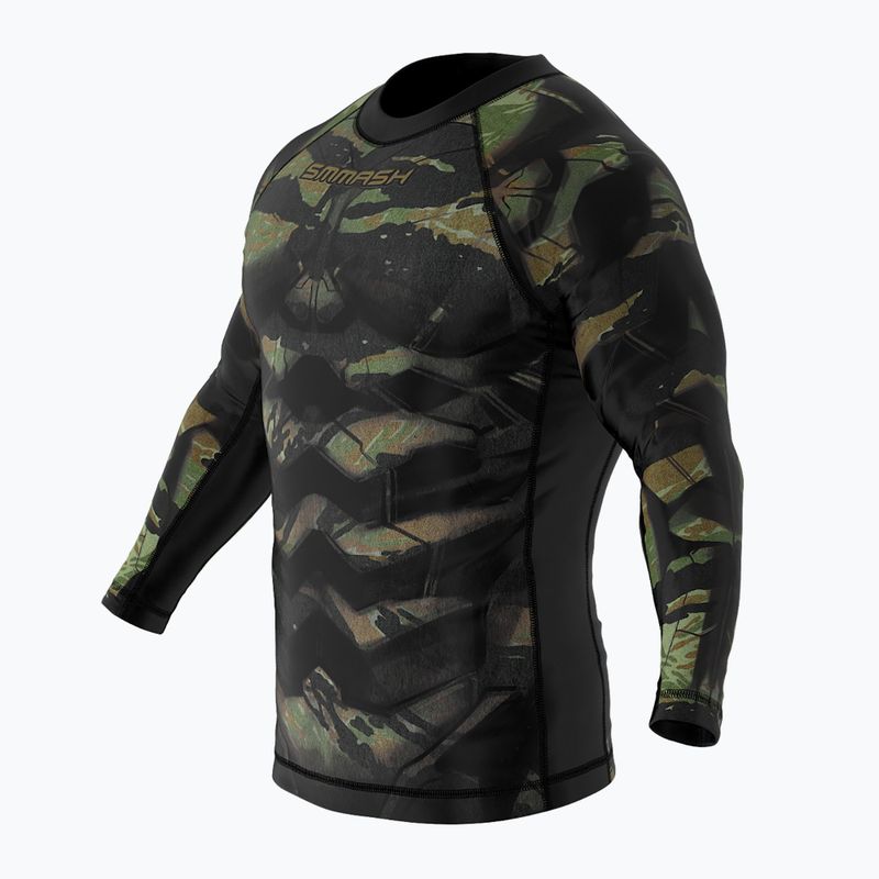 Rashguard longsleeve SMMASH Tiger Armour schwarz-grün RSO3 3