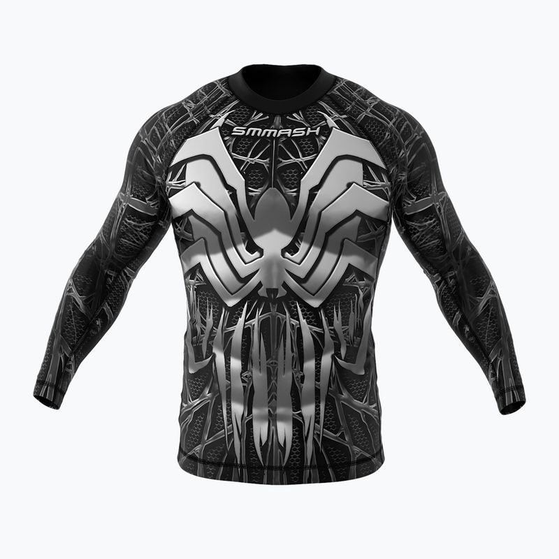 Rashguard longsleeve SMMASH Venomous schwarz-weiß RSO3