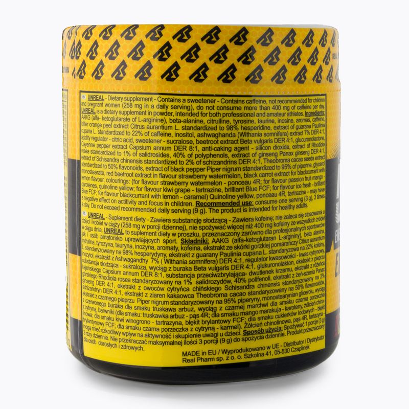 Real Pharm Pre-Workout Unreal 360g schwarze Johannisbeere-Zitrus 700957 2