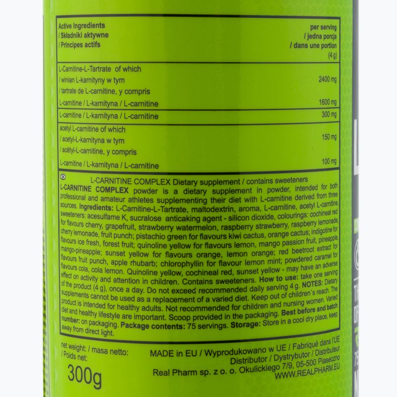 L-Carnitin-Komplex Real Pharm Fettverbrenner 300g Zitrone-Orange 703743 2