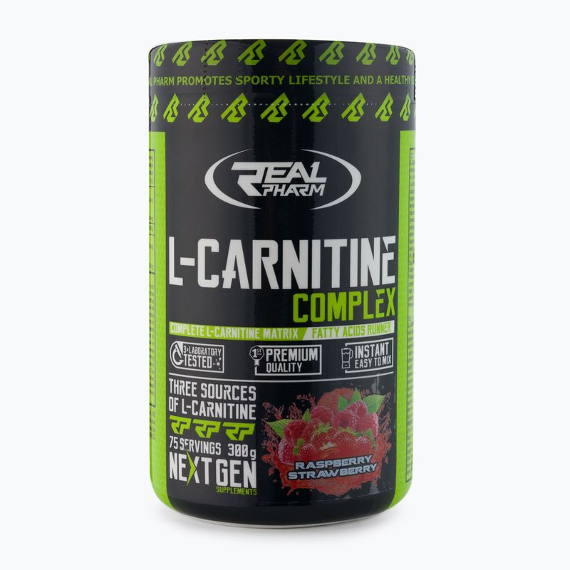 L-Carnitin-Komplex Real Pharm Fettverbrenner 300g Himbeere-Erdbeere 703767