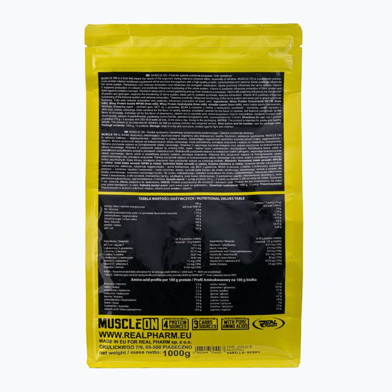 Gainer Real Pharm Muscle ON 1kg vanille-beere 704467 2