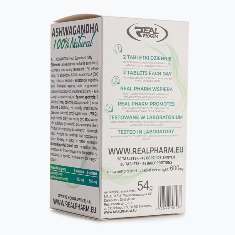 Ashwaganda 100% Real Pharm Leistung 90 Tabletten 707437 2