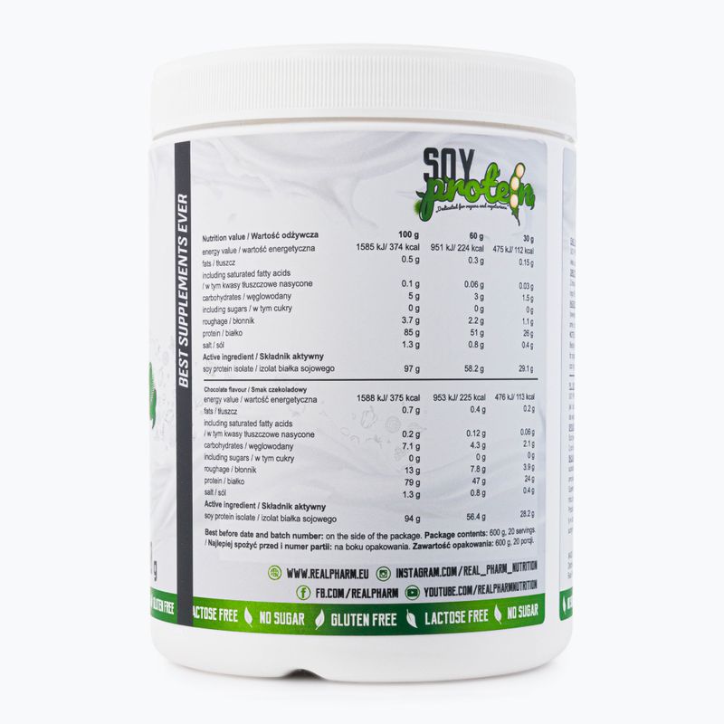 Real Pharm Soja-Protein 600g Erdbeere 715319 2