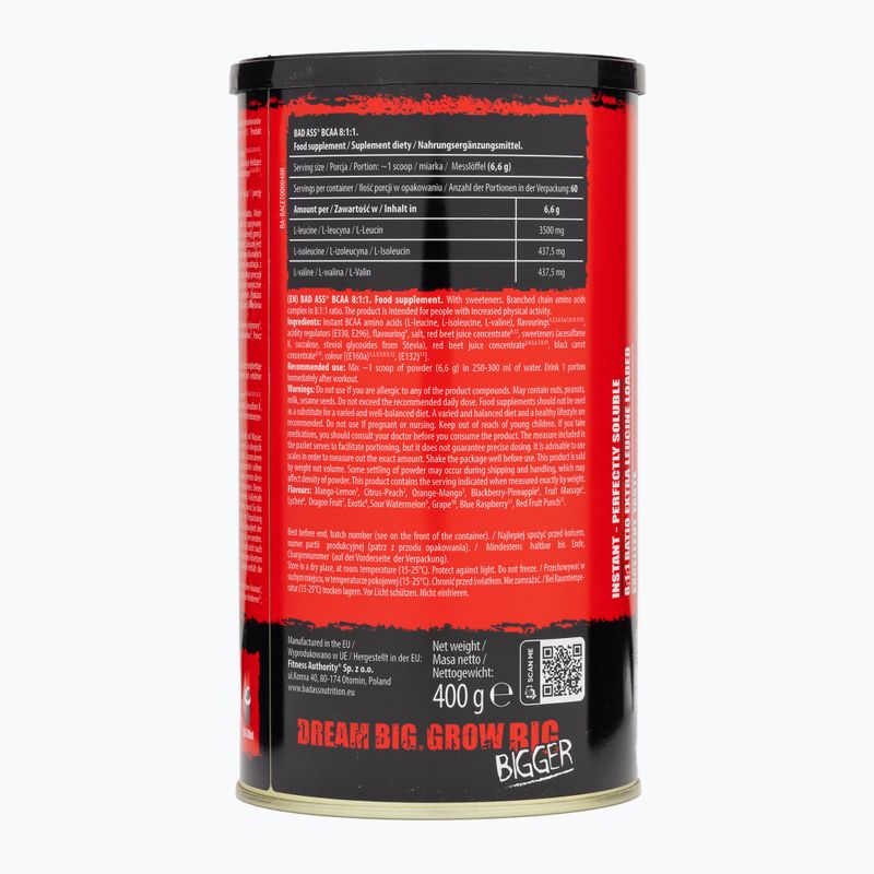 Aminosäuren Fitness Authority Bad Ass Bcaa 8 400 g Mango/Zitrone 2