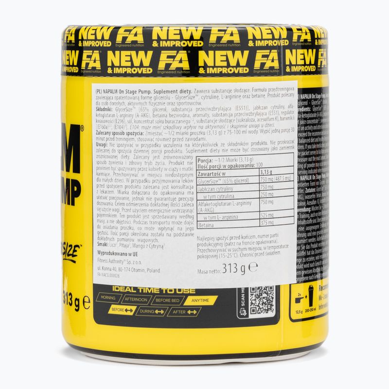 Fitness Authority Pre-Workout Napalm On Stage Pump 313 g Drachenfrucht 2