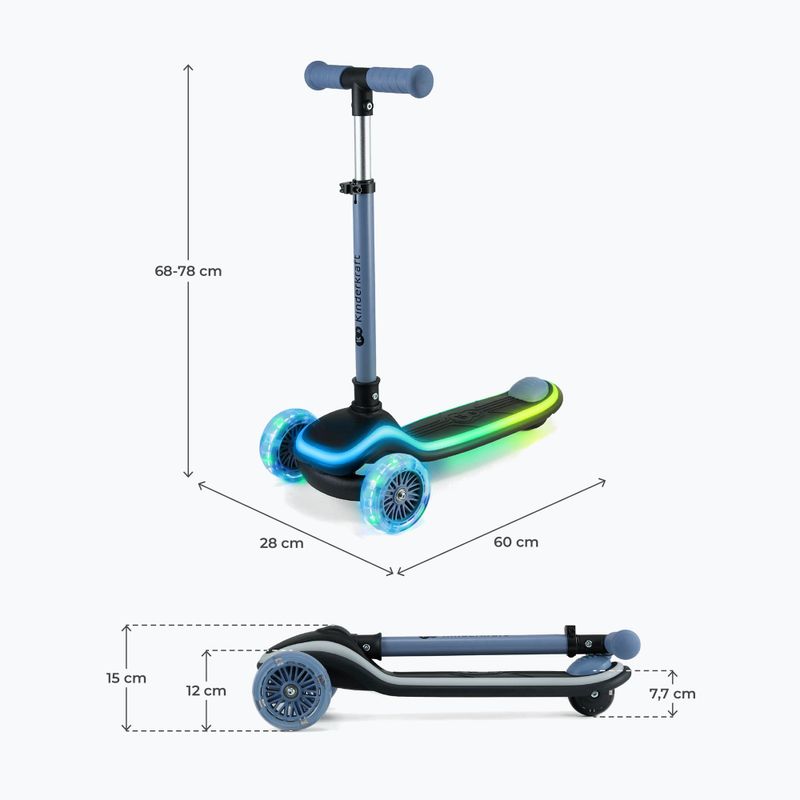 Dreirad-Roller Kinder Kinderkraft Raket blue 2