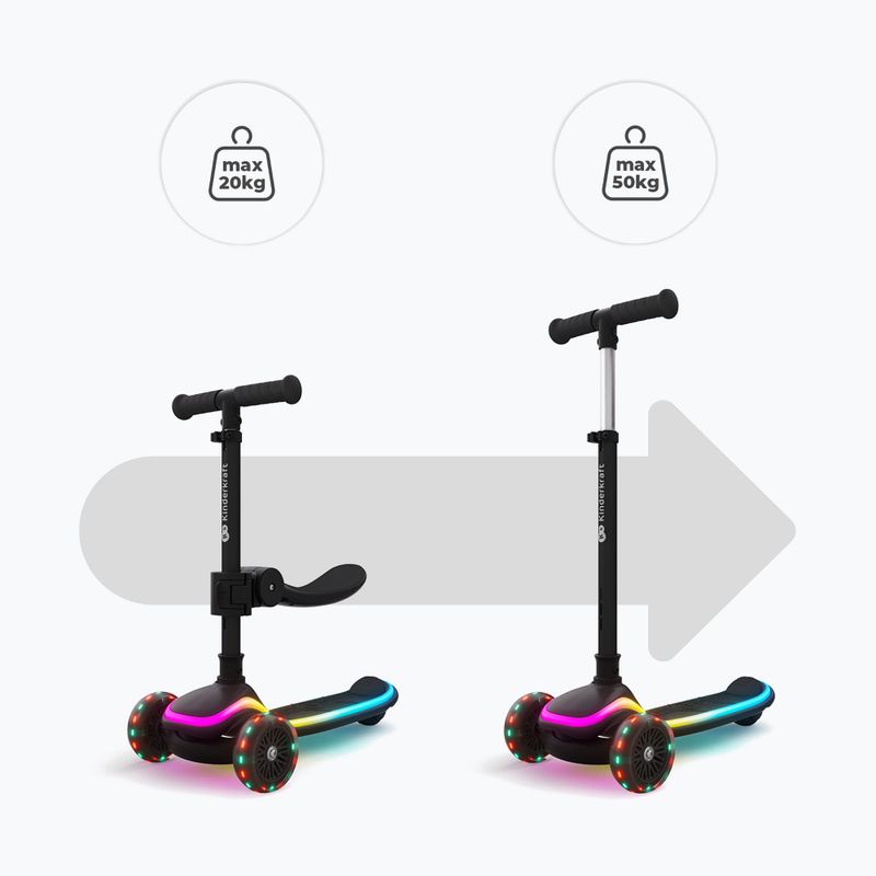 Kinder-Dreiradroller Kinderkraft Raket Up black 13