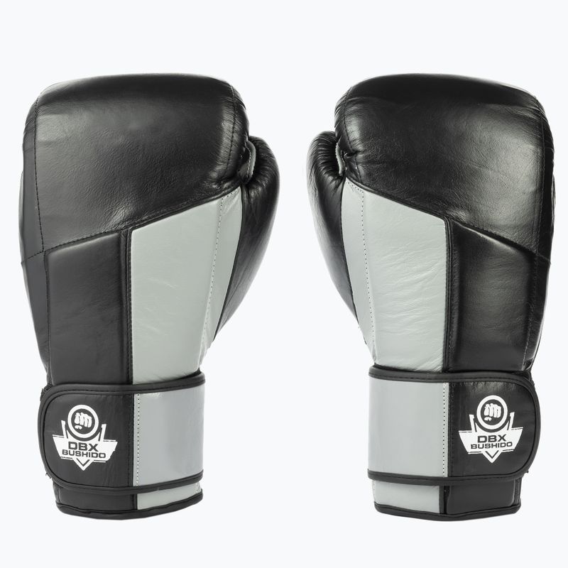 Bushido Muay Thai Naturleder Boxhandschuhe schwarz ARB-431sz-14oz