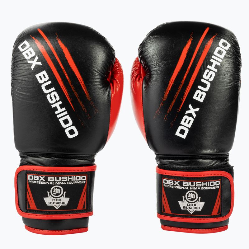 Bushido Sparring Trainingshandschuhe Leder schwarz ARB-415 14oz