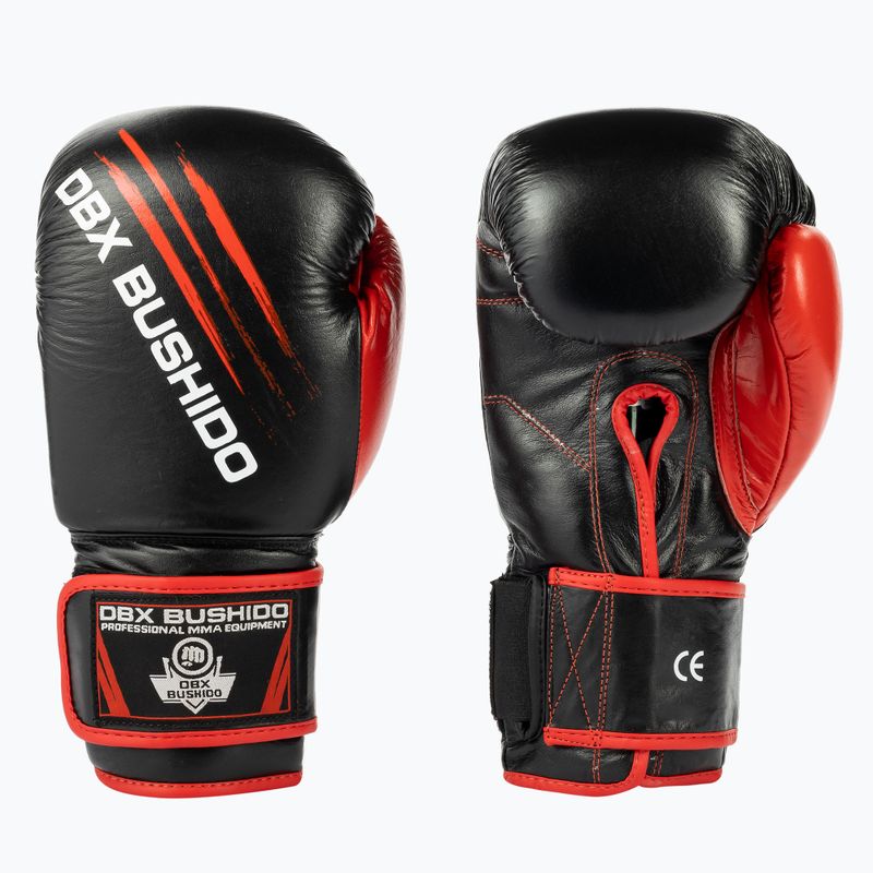 Bushido Sparring Trainingshandschuhe Leder schwarz ARB-415 14oz 3