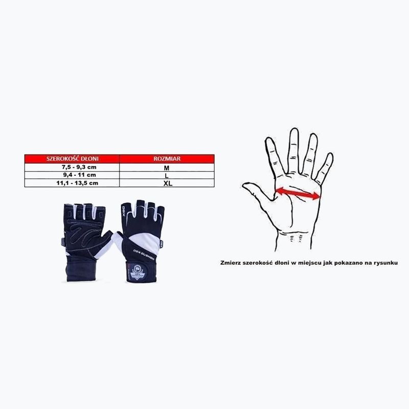 Bushido Fitness Handschuhe schwarz/weiß DBX-Wg-162-M 11