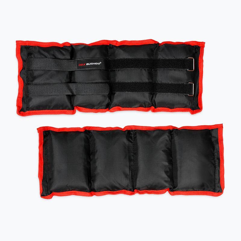 Bushido Knöchel- und Handgelenksgewicht-Set schwarz- 2x2kg OB2 2