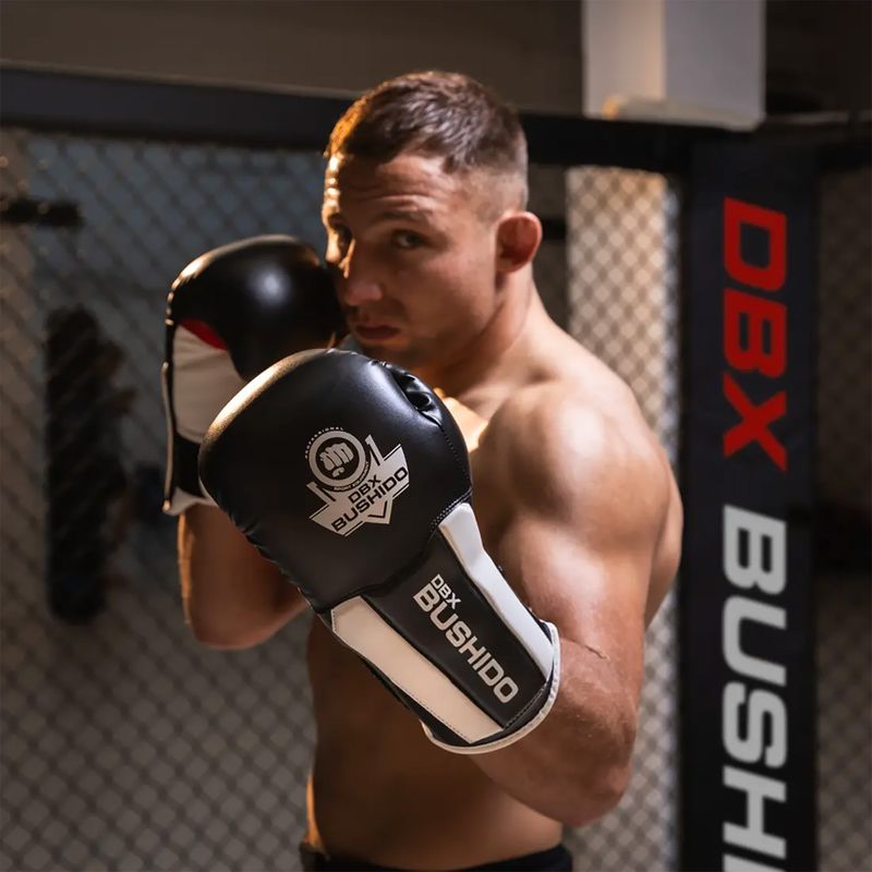 BDX BUSHIDO B-3W schwarz/weiße Boxhandschuhe