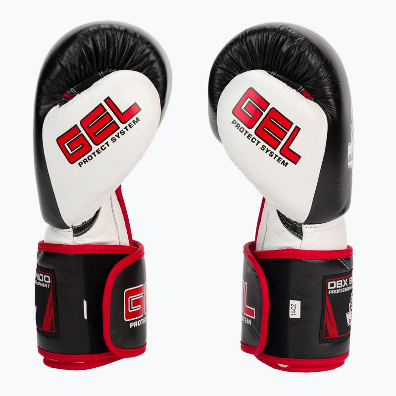 Bushido Naturleder Boxhandschuhe mit Gel-Technologie schwarz B-2v11a-12oz 4