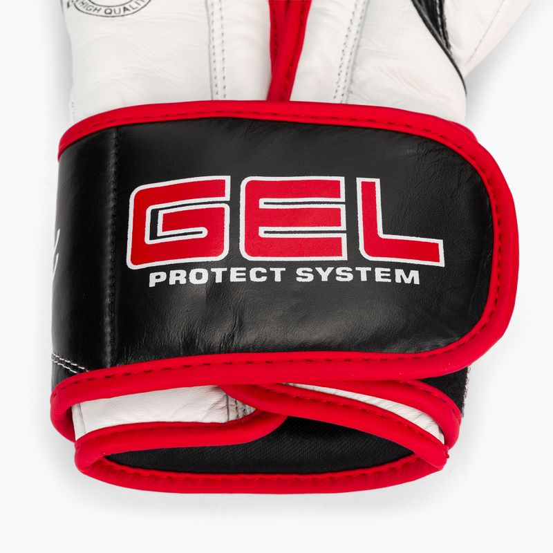 Bushido Naturleder Boxhandschuhe mit Gel-Technologie schwarz B-2v11a-12oz 6