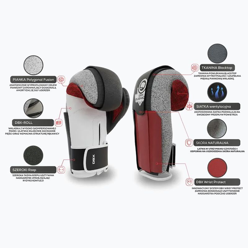 Bushido Boxhandschuhe mit Wrist Protect System schwarz Bb2-12oz 17