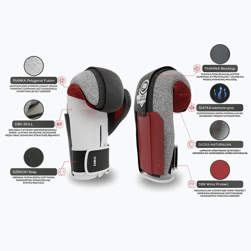 Bushido Boxhandschuhe mit Wrist Protect System schwarz Bb4-12oz