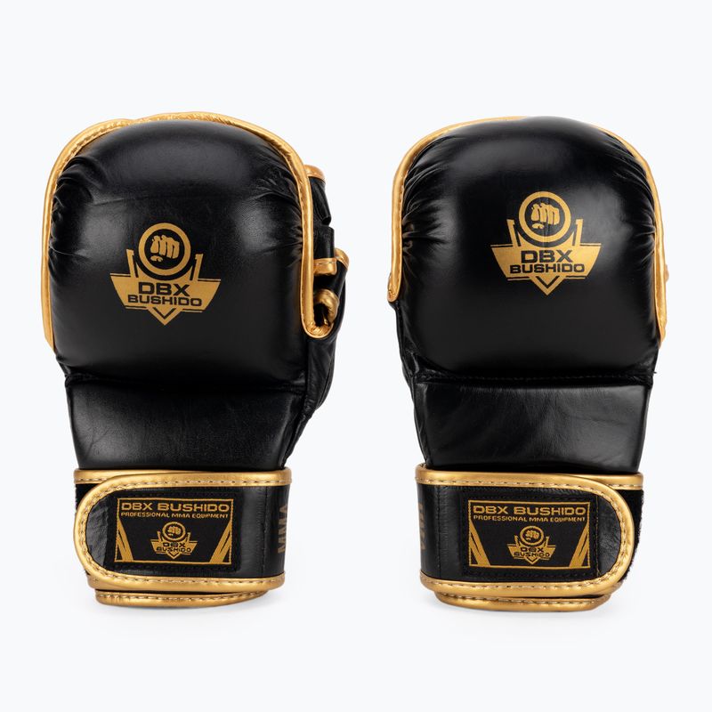 Bushido Leder MMA Training Sparring Handschuhe schwarz Arm-2011D-L