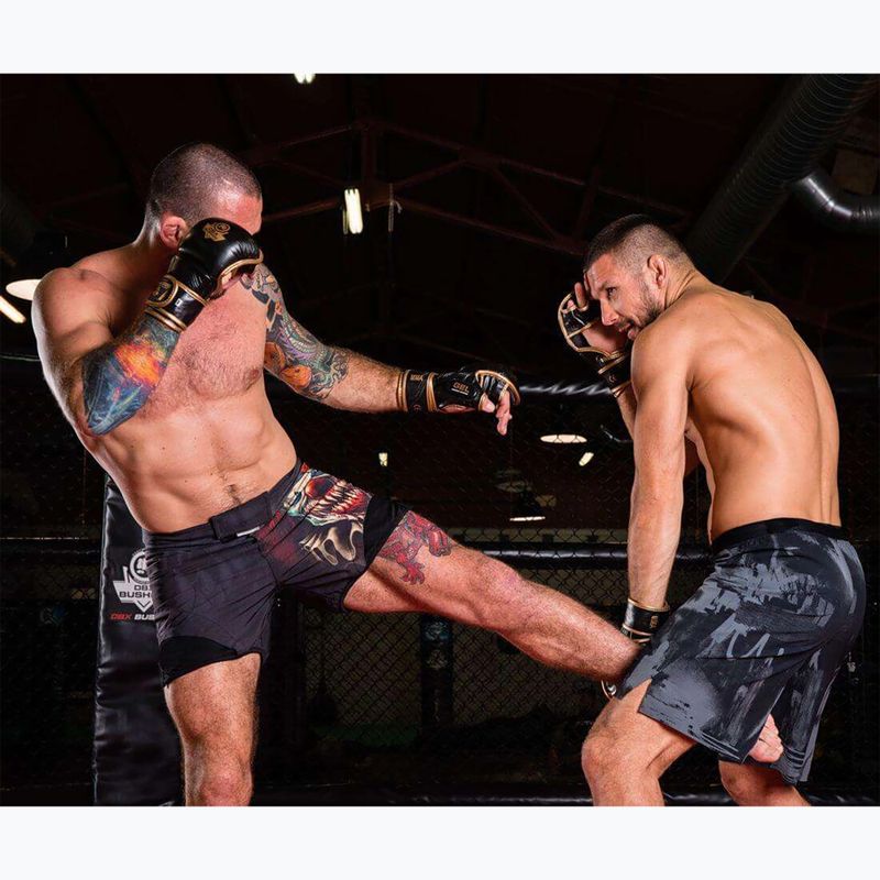 Bushido Leder MMA Training Sparring Handschuhe schwarz Arm-2011D-L