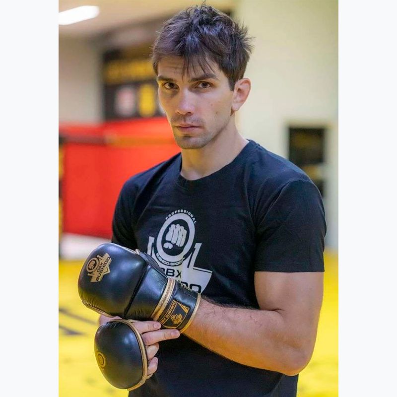 Bushido Leder MMA Training Sparring Handschuhe schwarz Arm-2011D-L