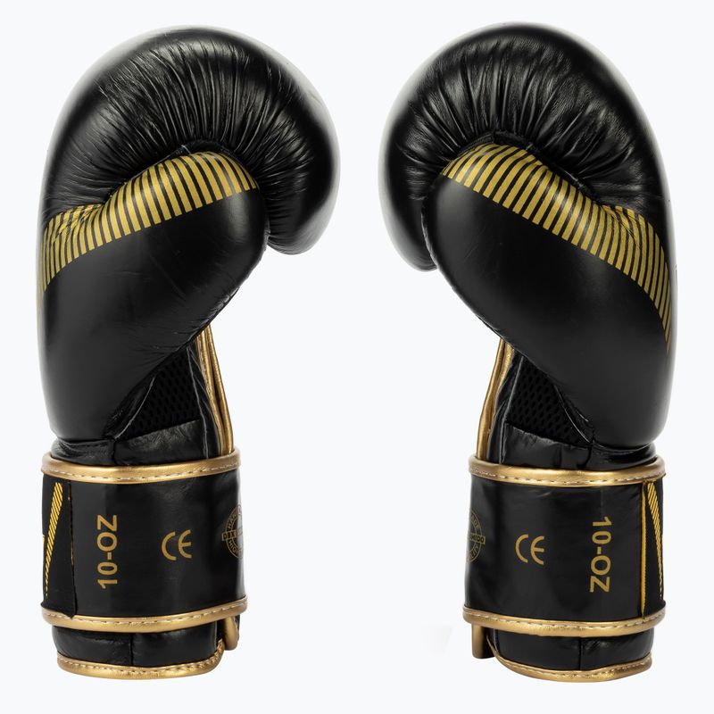 Bushido Naturleder Boxhandschuhe schwarz B-2v13-10oz 4