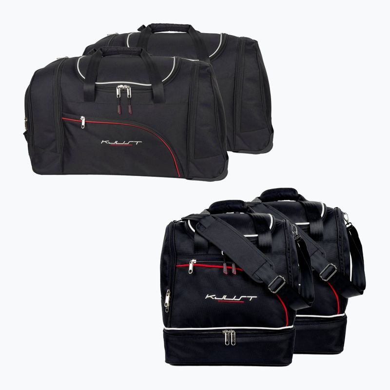 Gepäckträgertaschen-Set KJUST Peugeot 308 Hatchback 2013-2021 4 Stk. Schwarz