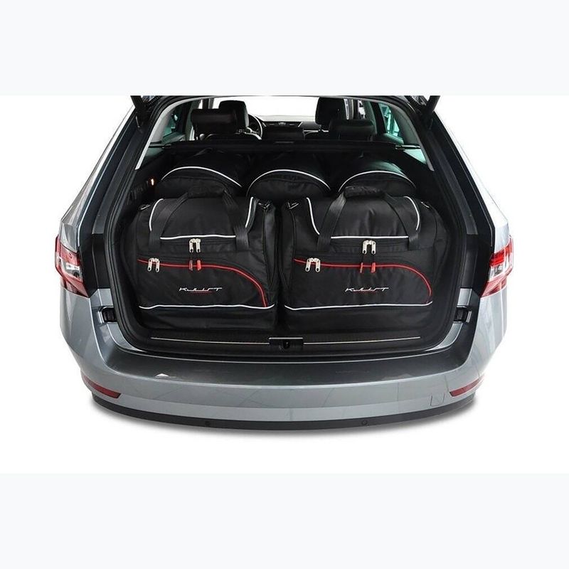 Gepäckträgertaschen-Set KJUST Skoda Superb Combi 2015-2023 5 Stk. Schwarz 11