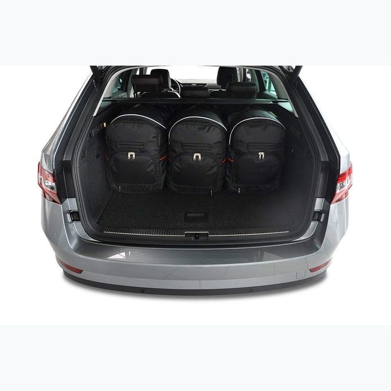 Gepäckträgertaschen-Set KJUST Skoda Superb Combi 2015-2023 5 Stk. Schwarz 12