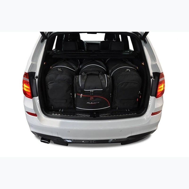 KJUST BMW X3 Kofferraumtaschen Set 2010-2017 4 Stück schwarz 14