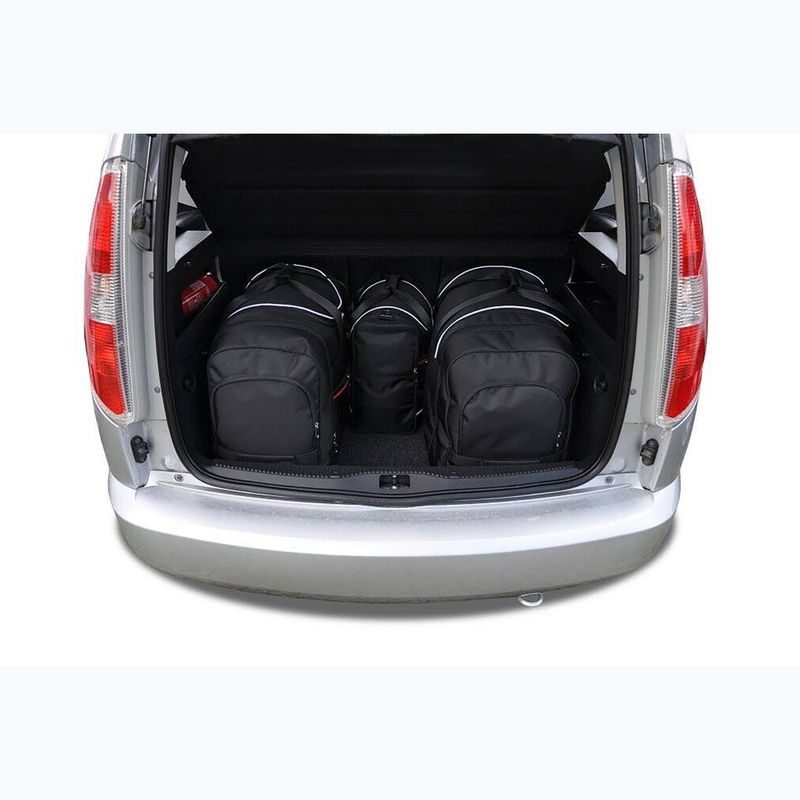 Gepäckträgertaschen-Set KJUST Skoda Roomster 2006-2015 4 Stk. Schwarz 13