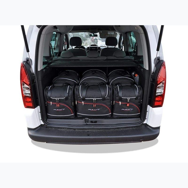 Gepäckträgertaschen-Set KJUST Peugeot Paartner 2008-2019 6 Stk. Schwarz 11