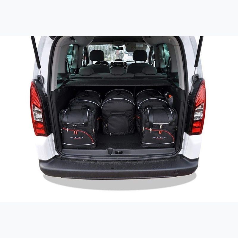 Gepäckträgertaschen-Set KJUST Peugeot Paartner 2008-2019 6 Stk. Schwarz 12