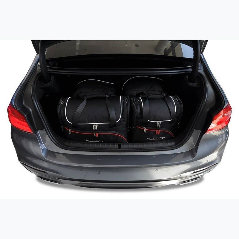 KJUST BMW 5 Limousine Kofferraumtaschen Set 2016-2023 4 Stück schwarz 15