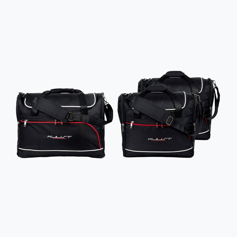 KJUST Audi A3 Cabrio 2014-2016 Gepäckraumtaschen Set 4 Stück schwarz