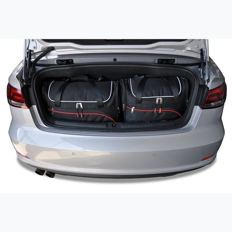 KJUST Audi A3 Cabrio 2014-2016 Gepäckraumtaschen Set 4 Stück schwarz 14